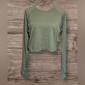 NWT Lululemon Swiftly Tech Cropped Long Sleeve Shirt SZ 16 Green